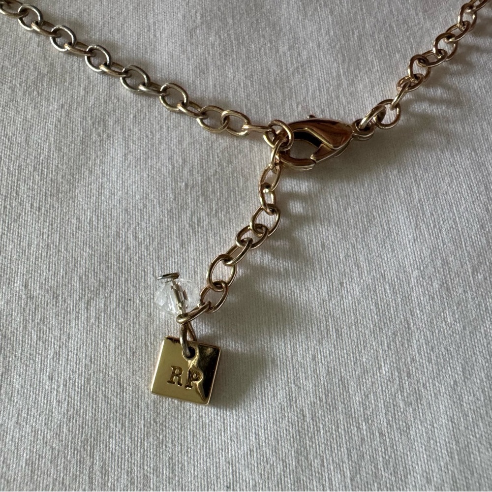 Rachel Parcell Pearl Statement Necklace Gold-Tone Adjustable - Picture 4 of 4